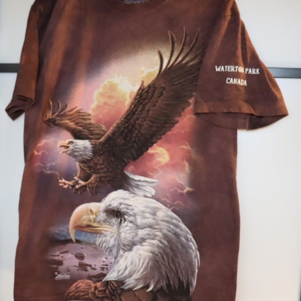 The Mountain Eagles AOP Shirt Medium  Tie-Dye USA Made. Canada. 2011. Vintage